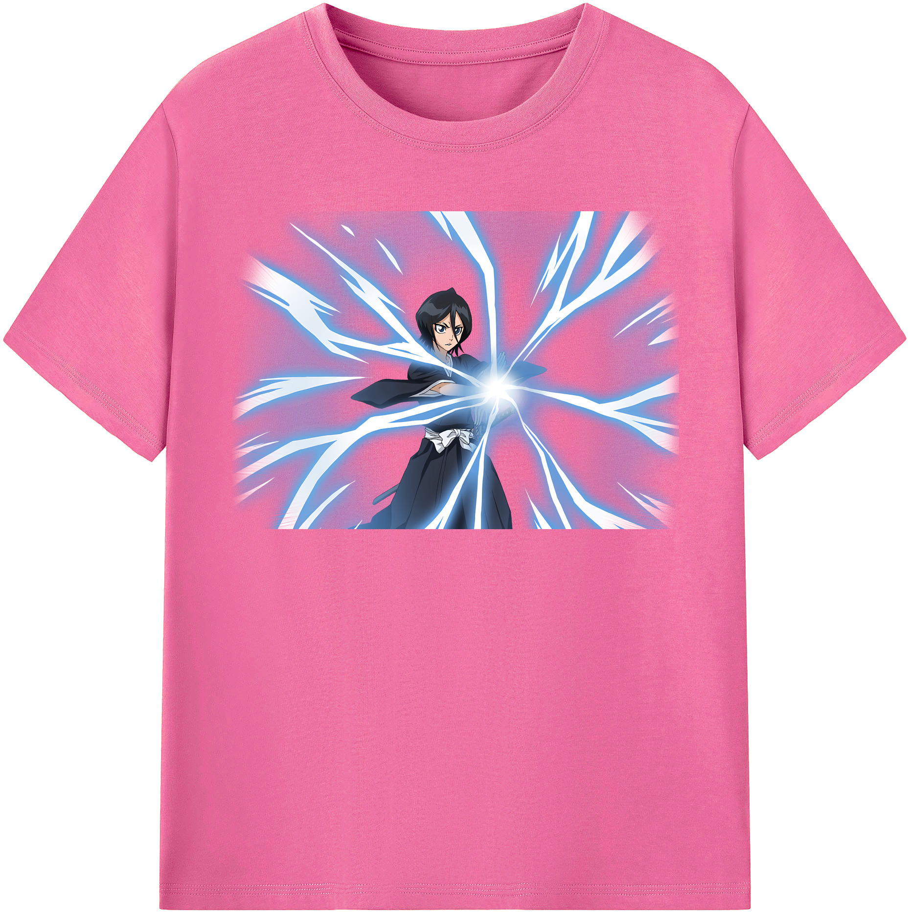 （画像用） ブリーチ 朽木ルキア BLEACH Kuchiki Rukia レディースカジュアルプリントTシャツ（綿100％）
